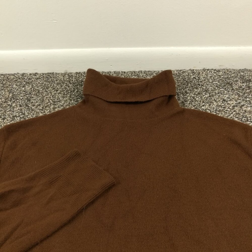 Vintage 70s Sears Kings Road Sweater Turtleneck Acrylic Brown Mens Large